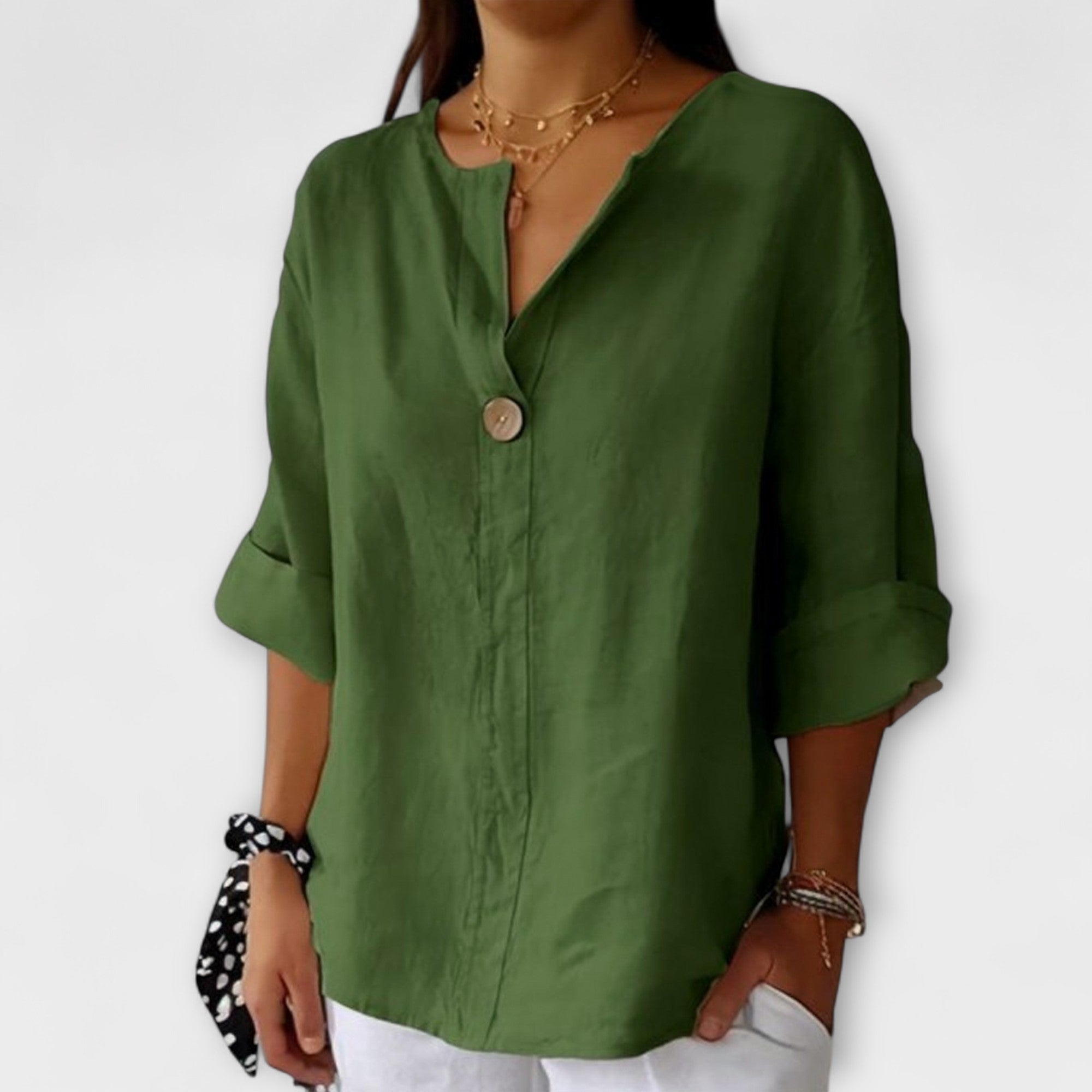 Nicole - Stijlvolle Blouse met V-Hals
