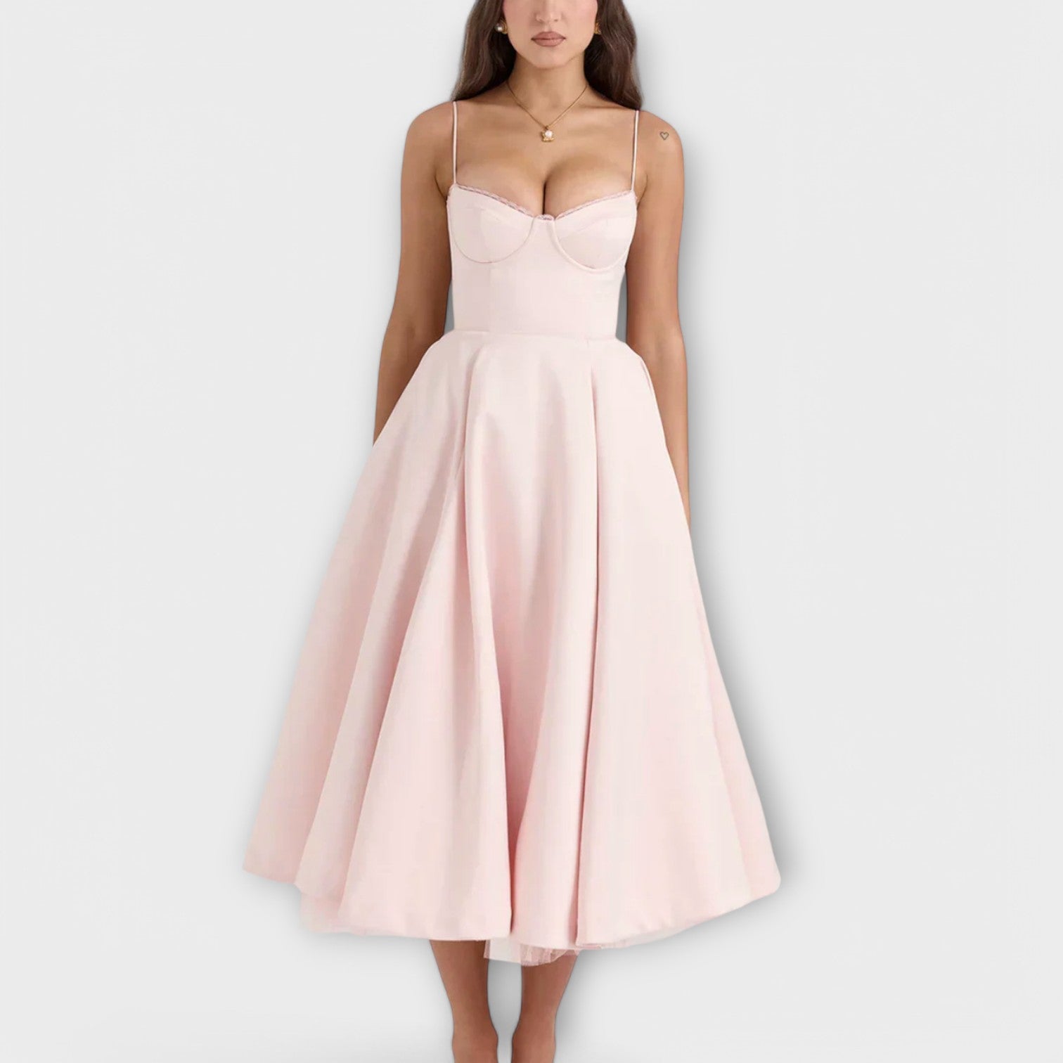 Mélie – Lichte zomerjurk met korsettetail