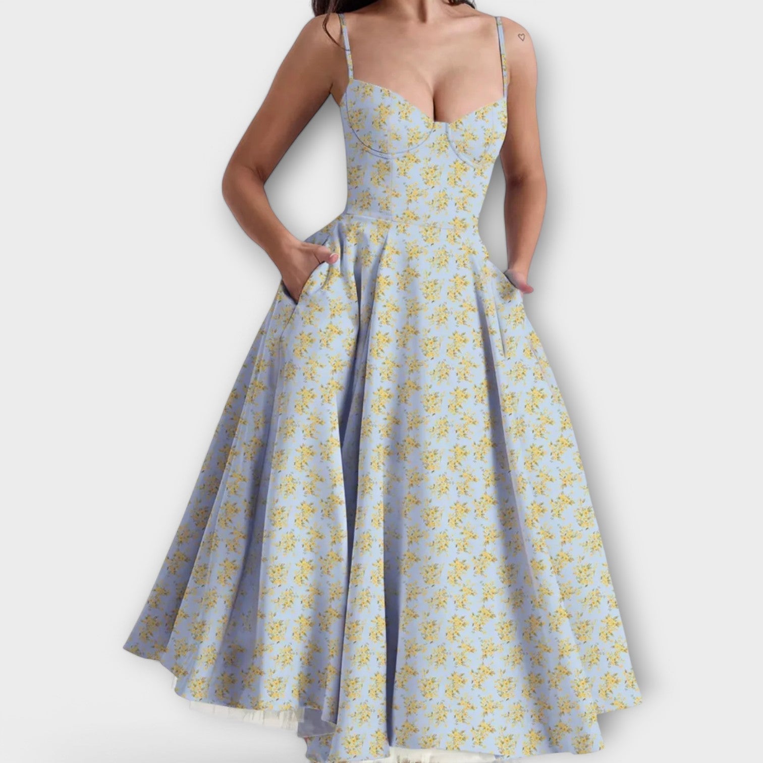 Mélie – Lichte zomerjurk met korsettetail