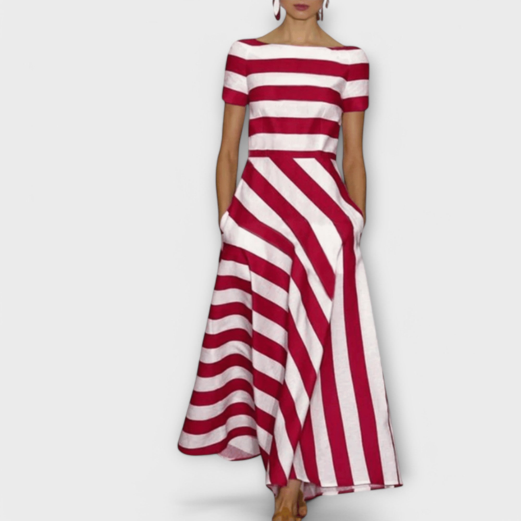 Janell - gestreepte maxi-jurk