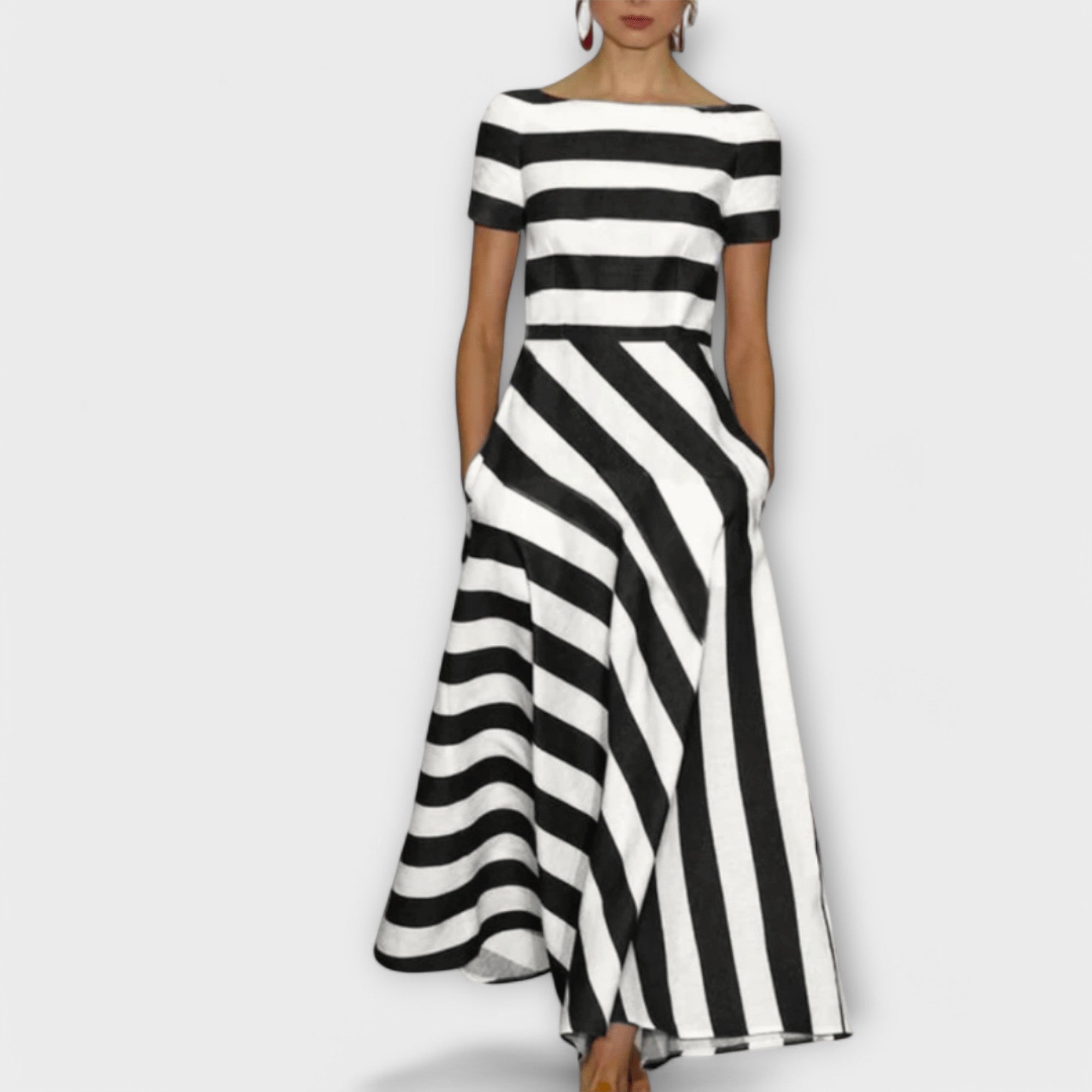 Janell - gestreepte maxi-jurk