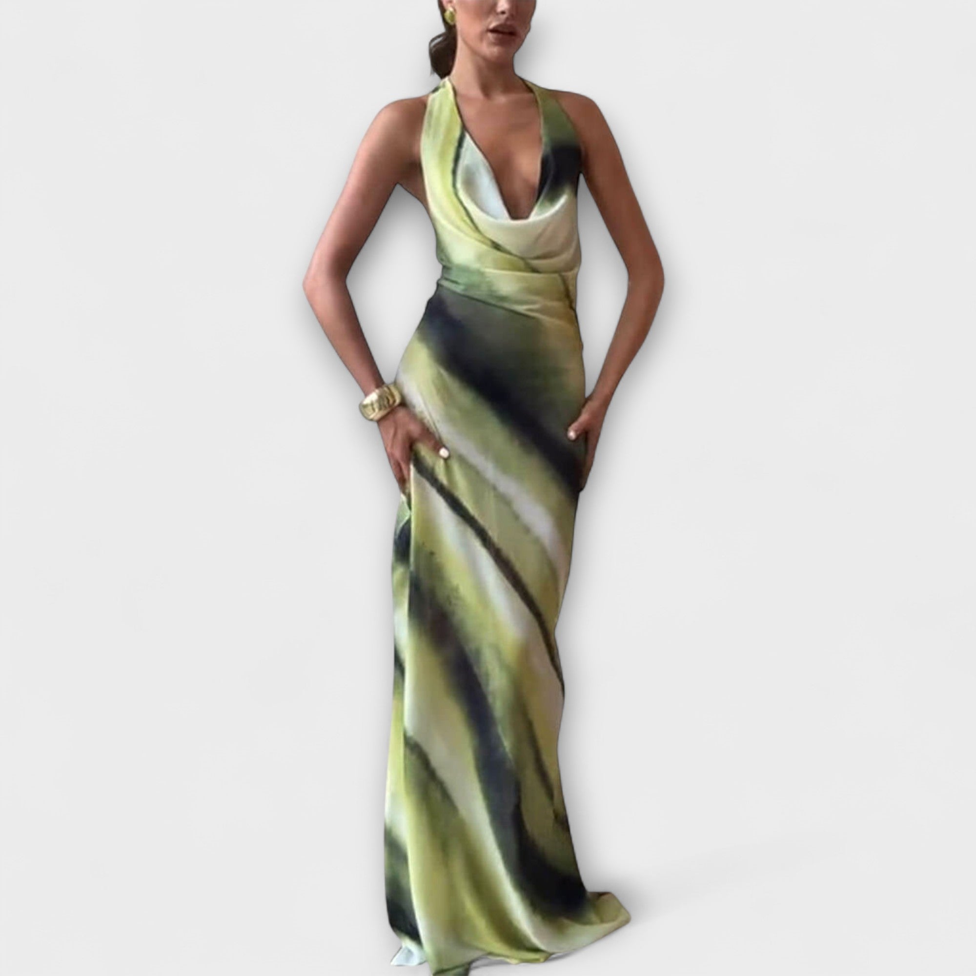 Klassieke tie-dye gradient maxi jurk