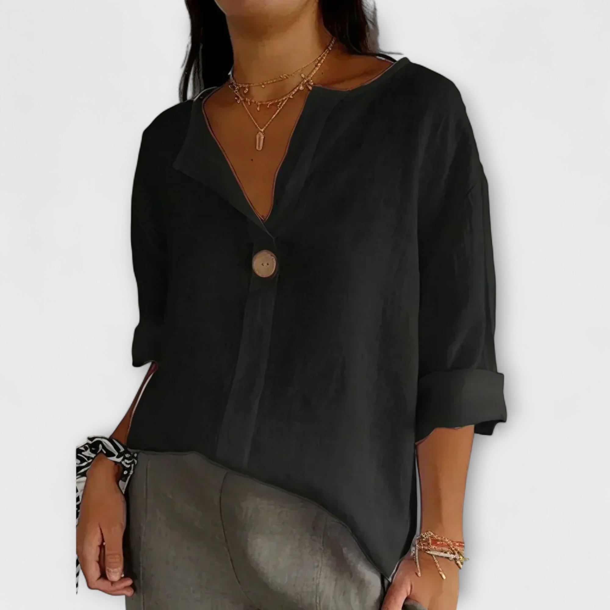 Nicole - Stijlvolle Blouse met V-Hals