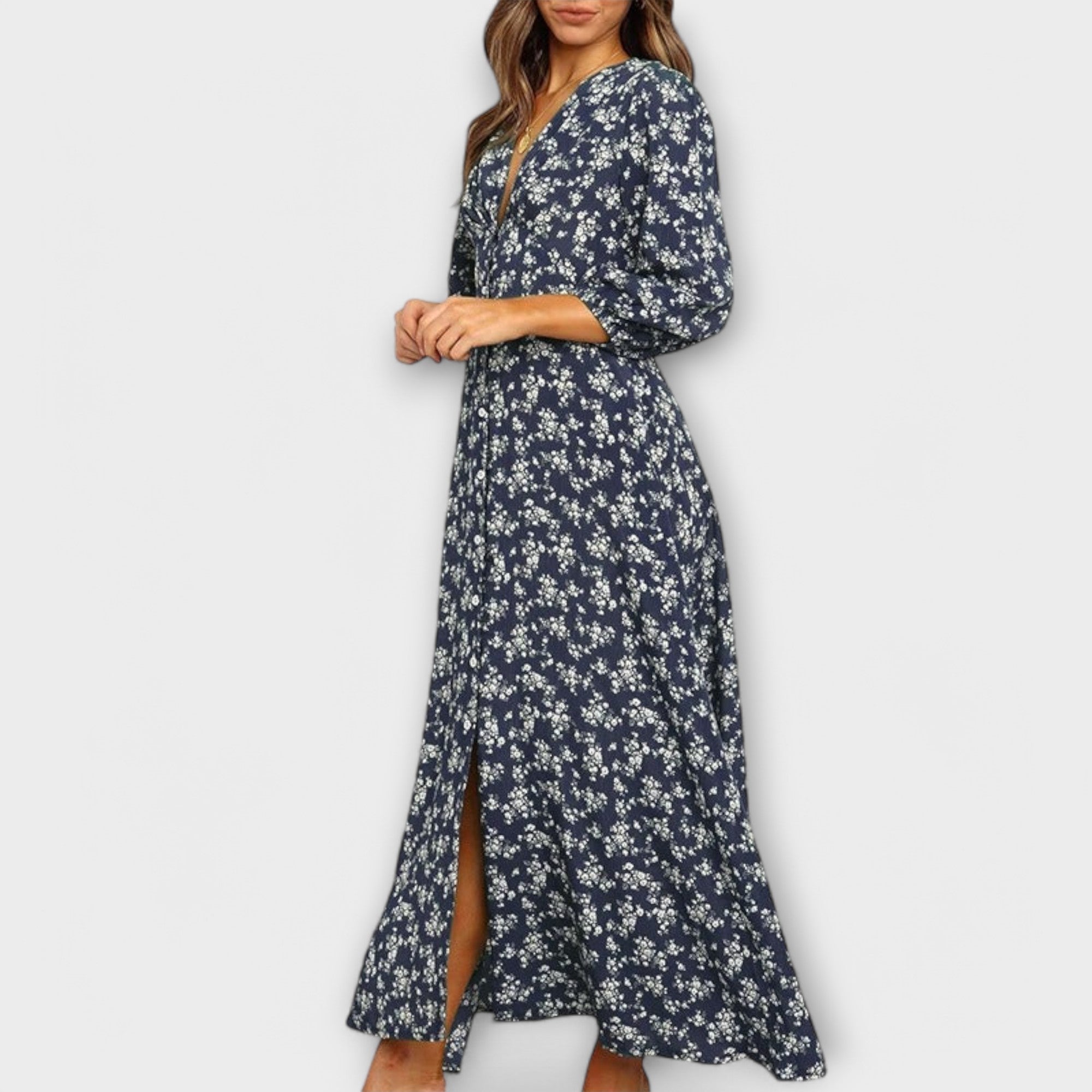 Bloemen maxi jurk voor vrouwen