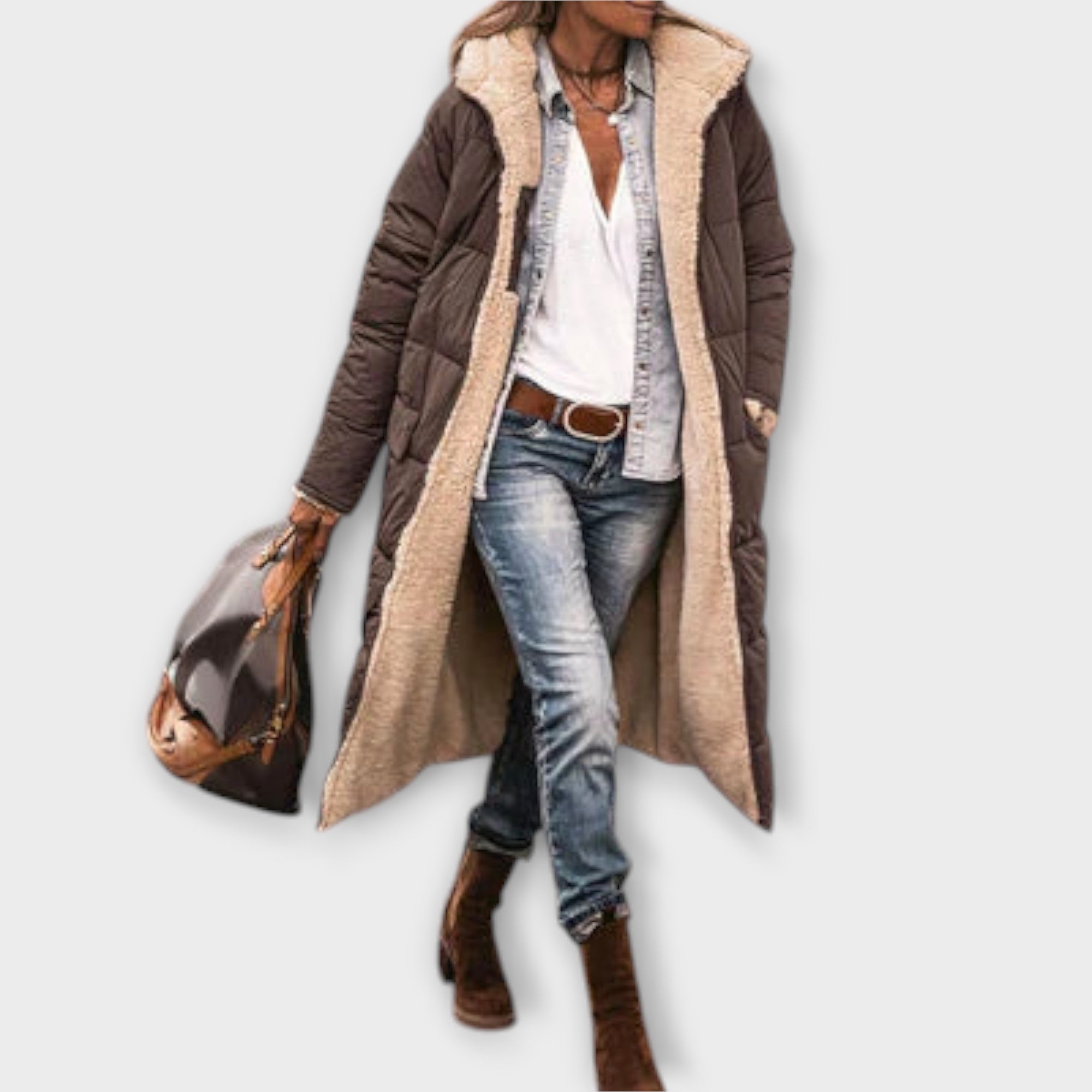 Kora - Gezellige Bontgevoerde Jas