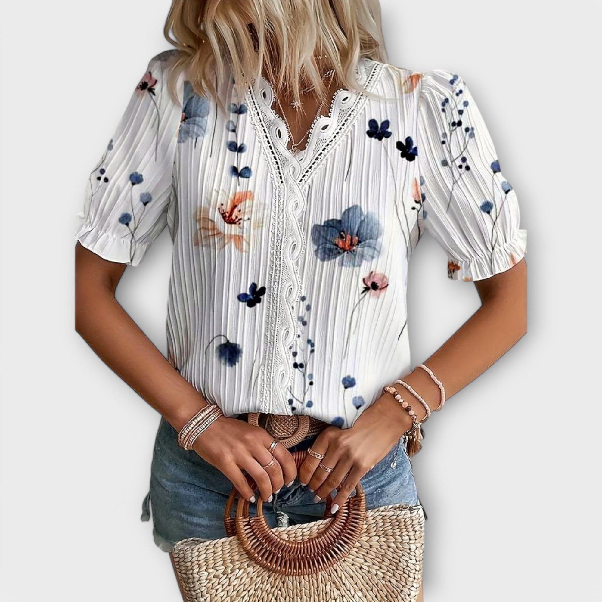 Emily - Mode Blouse met V-hals