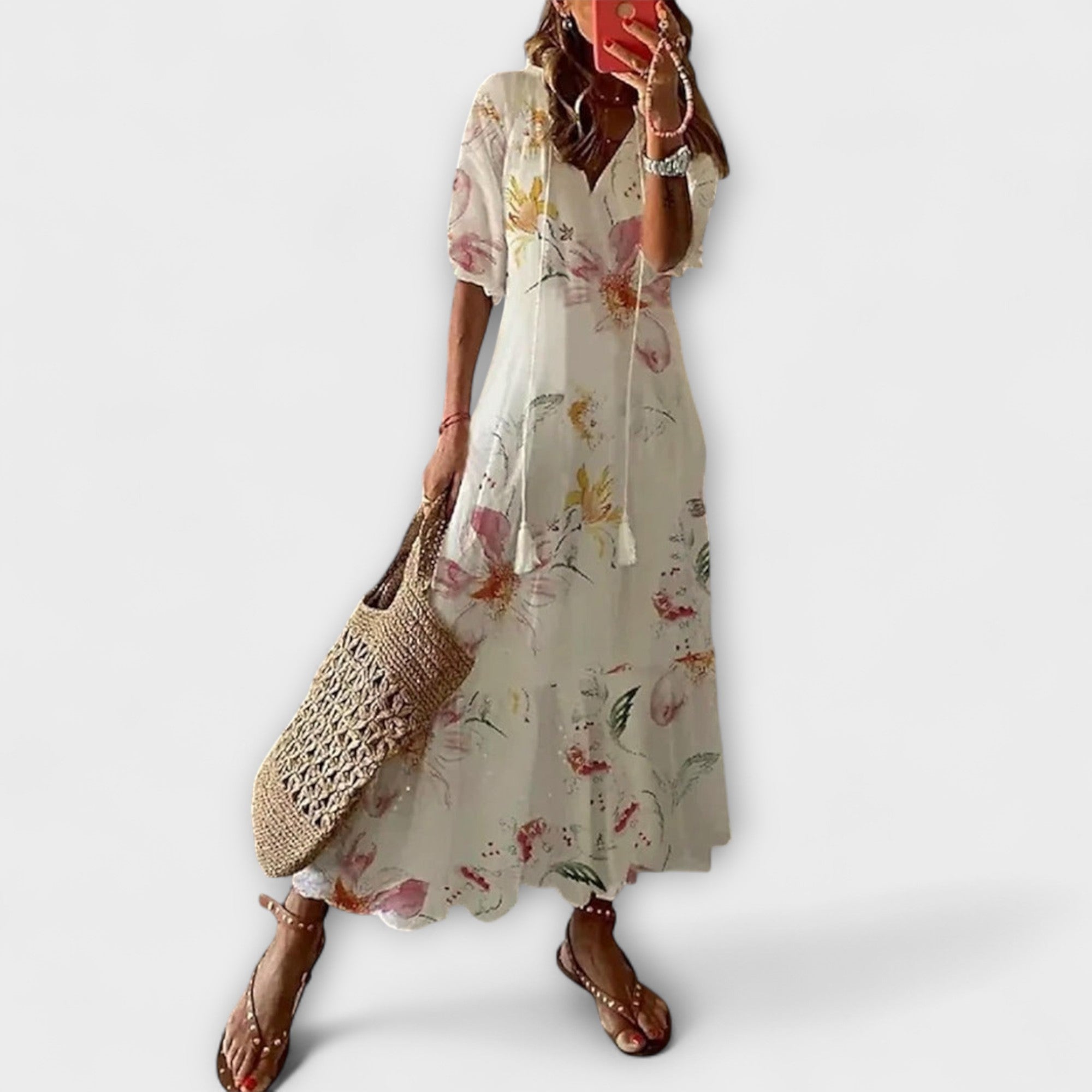 Anna – Vrouwelijke boho zomerjurk met een ontspannen silhouet