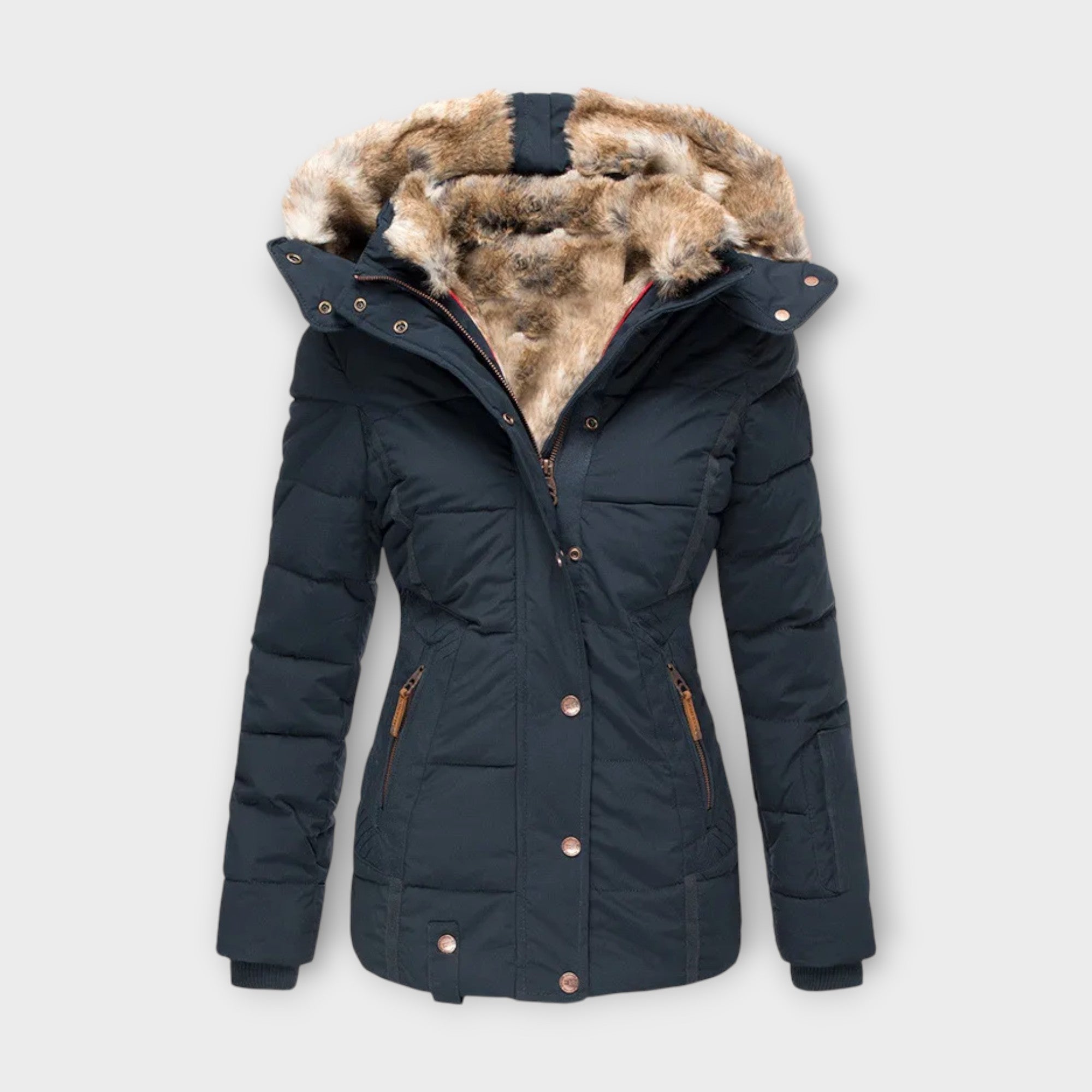 Emine - Gezellige Faux Fur Gevoerde Jas