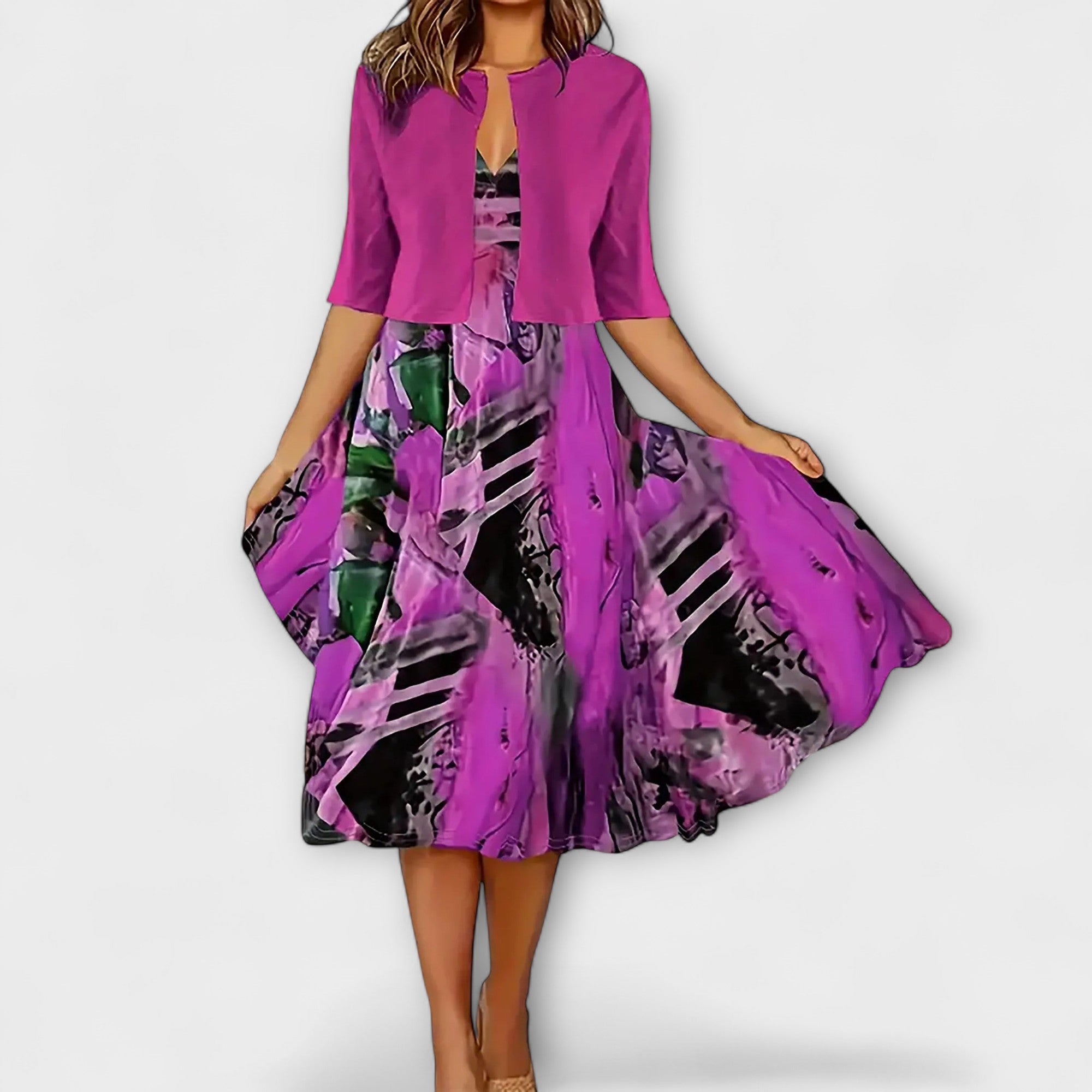 Dames Midi Jurk met Jasje