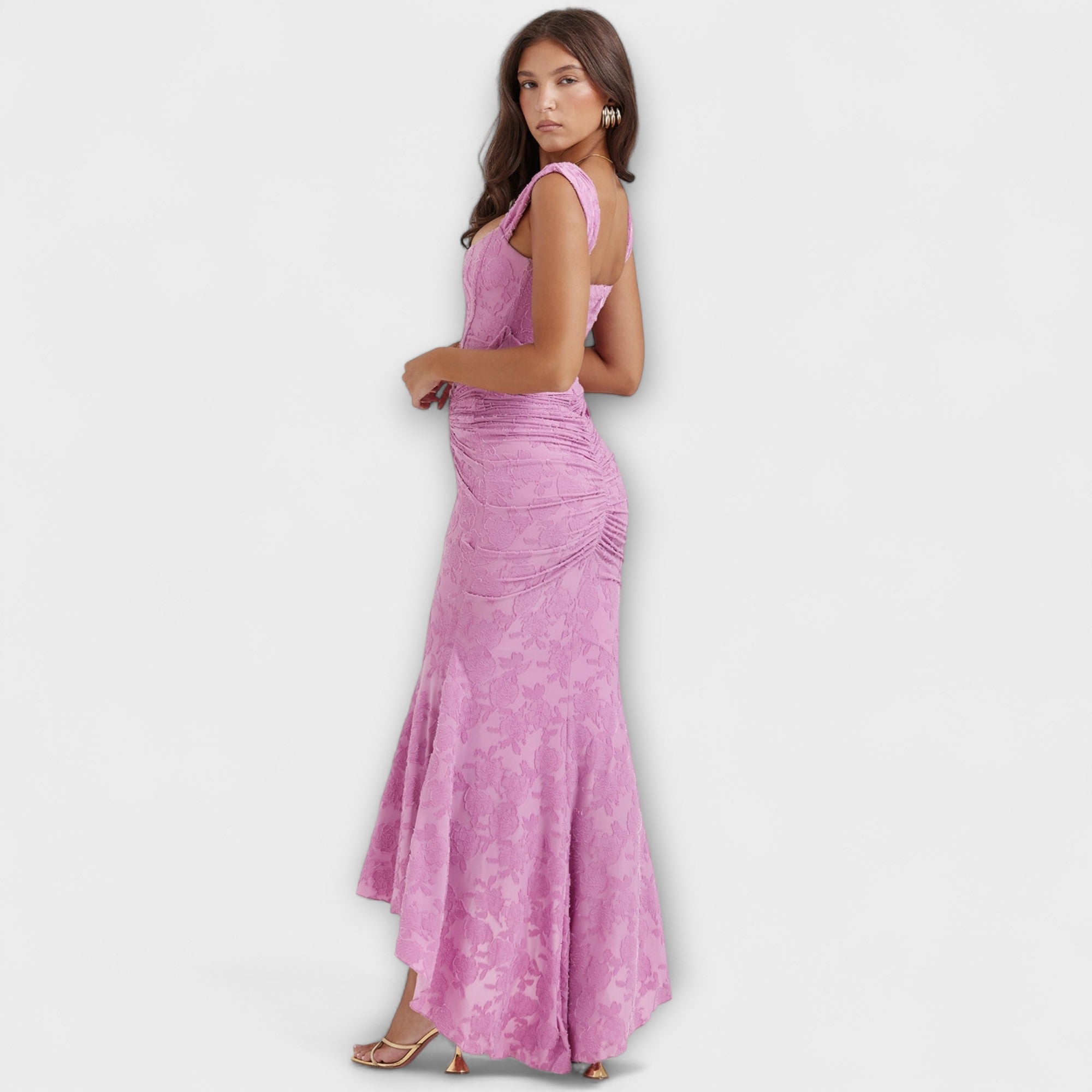 Renske - Lange jurk met een elegante en verfijnde corsage