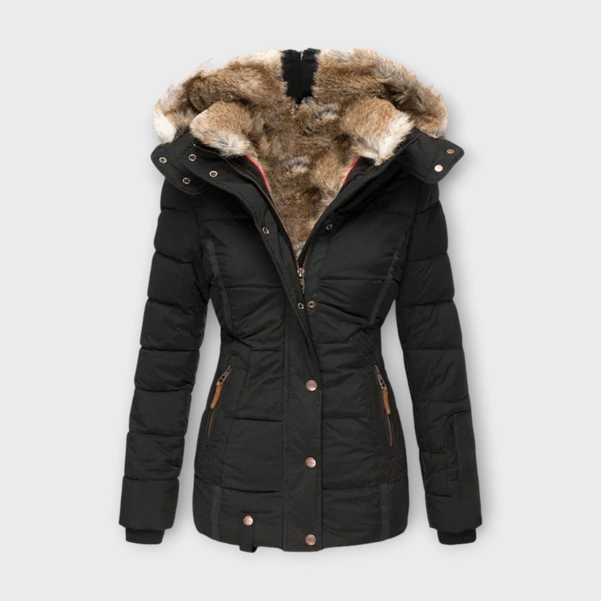 Emine - Gezellige Faux Fur Gevoerde Jas
