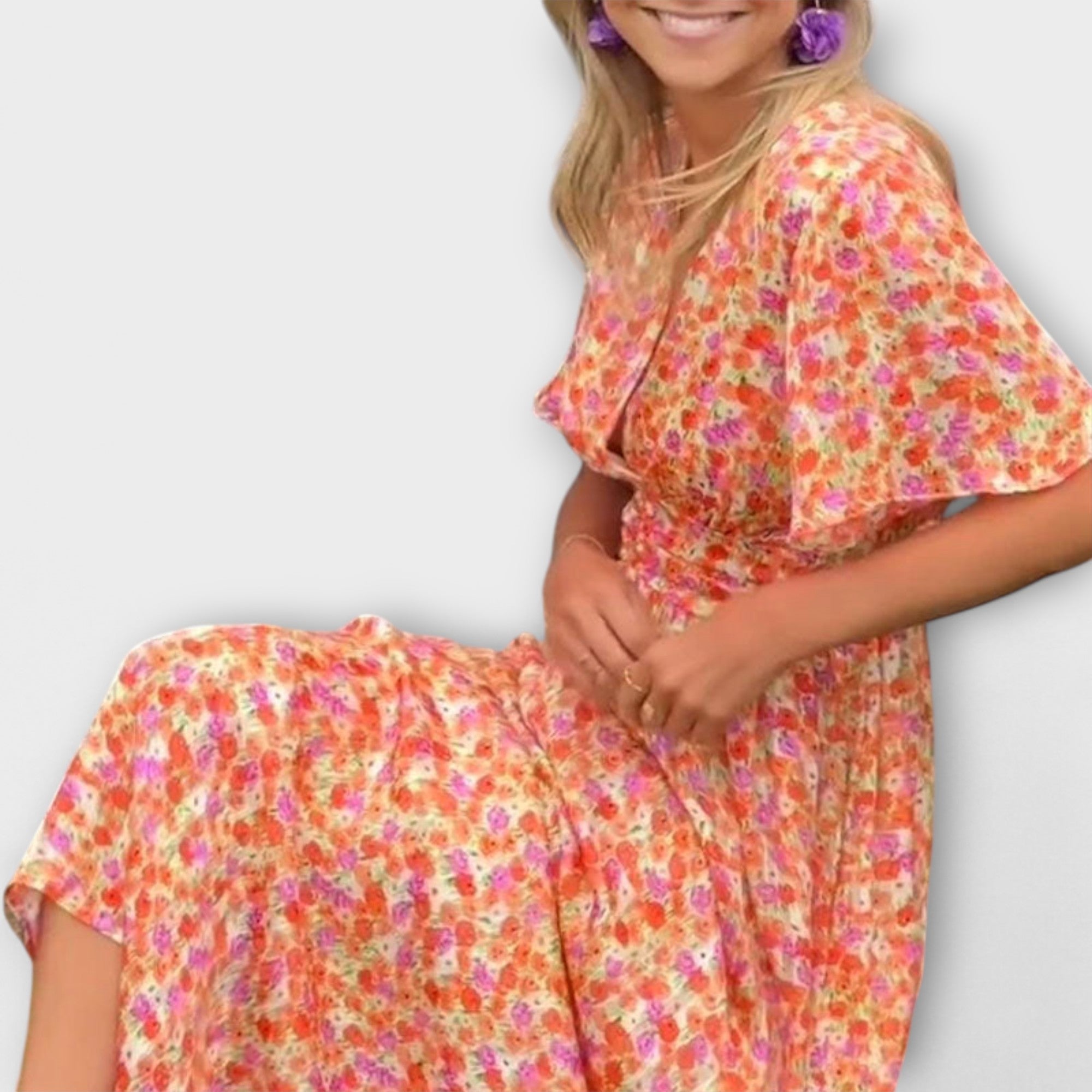 Elsie - Klassieke V-Hals Jurk