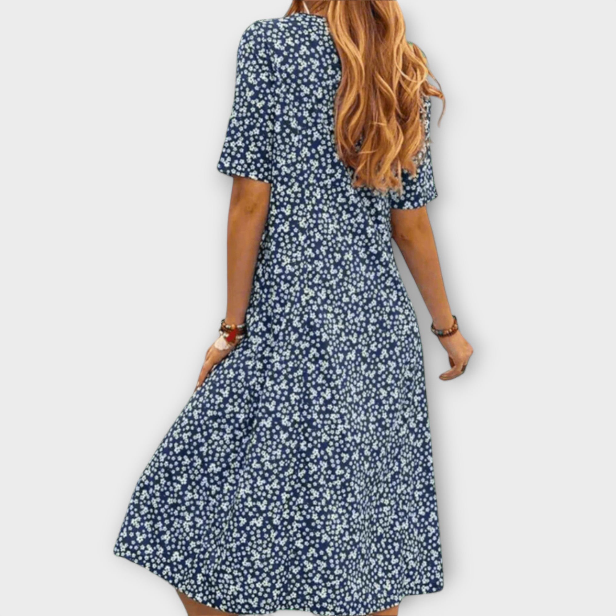 Paula - Elegante bloemenjurk van premium materiaal