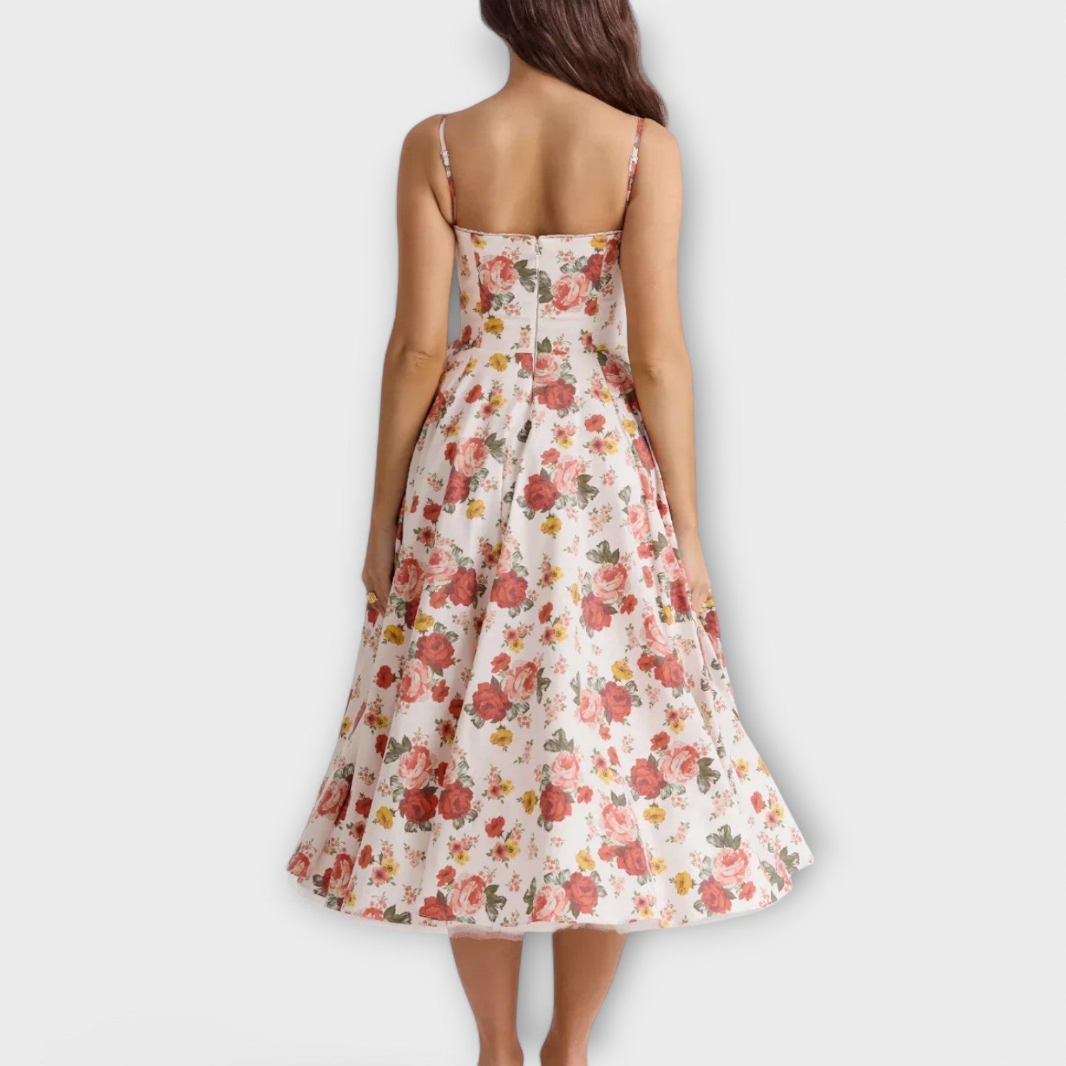 Mélie – Lichte zomerjurk met korsettetail