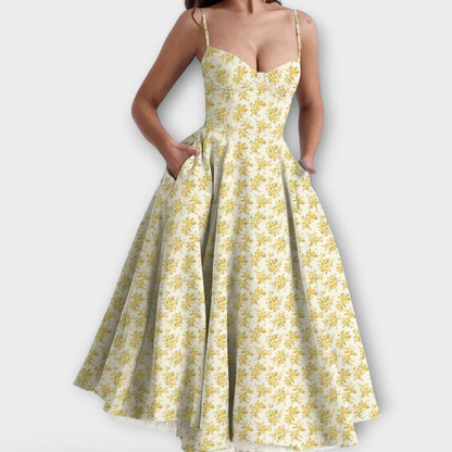 Mélie – Lichte zomerjurk met korsettetail