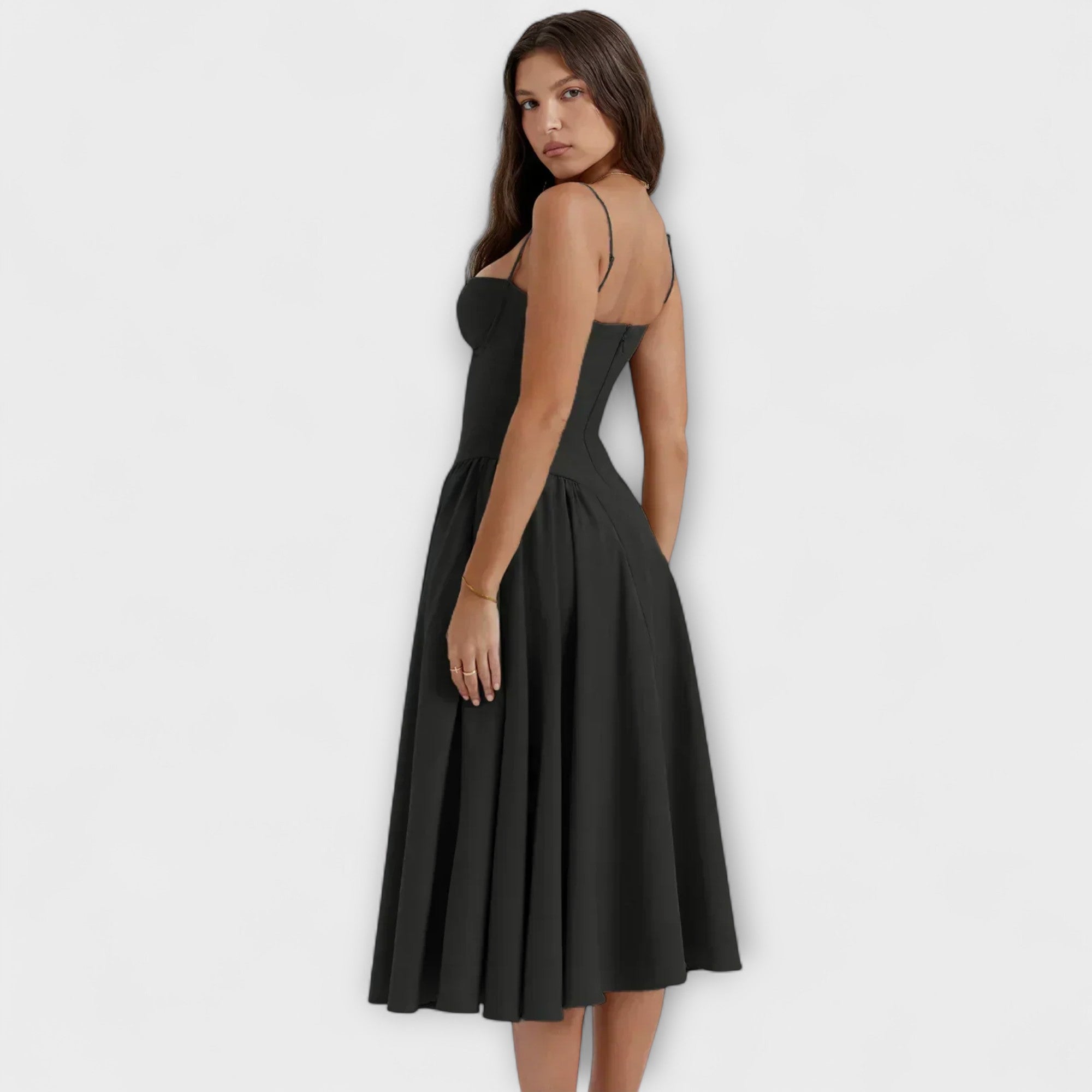 Rosalie - Verfijnde Mouwloze Kantjurk