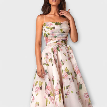 Elegante Chiffon Midi Jurk