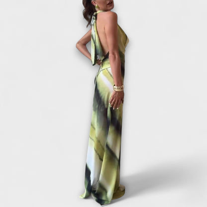 Klassieke tie-dye gradient maxi jurk