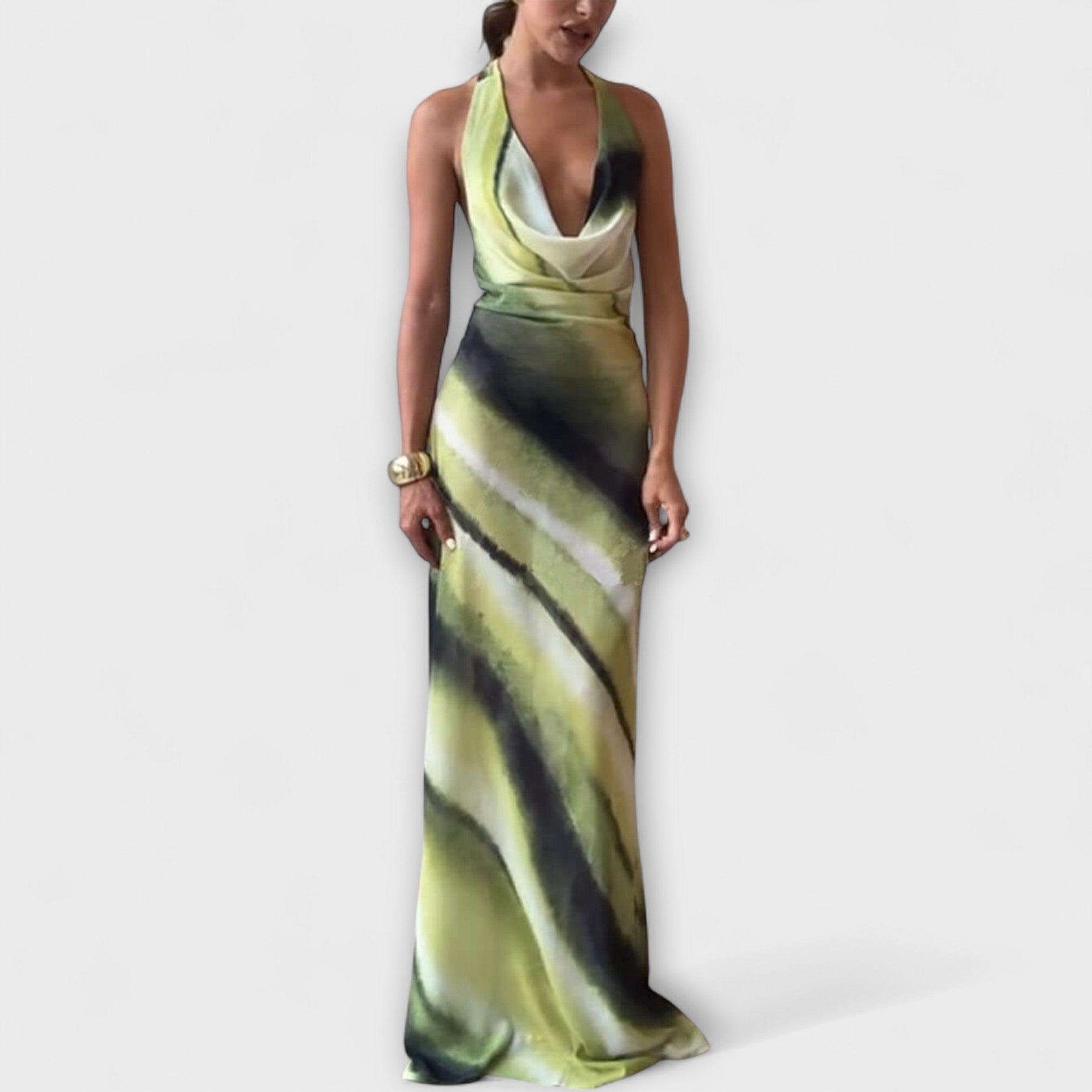 Klassieke tie-dye gradient maxi jurk