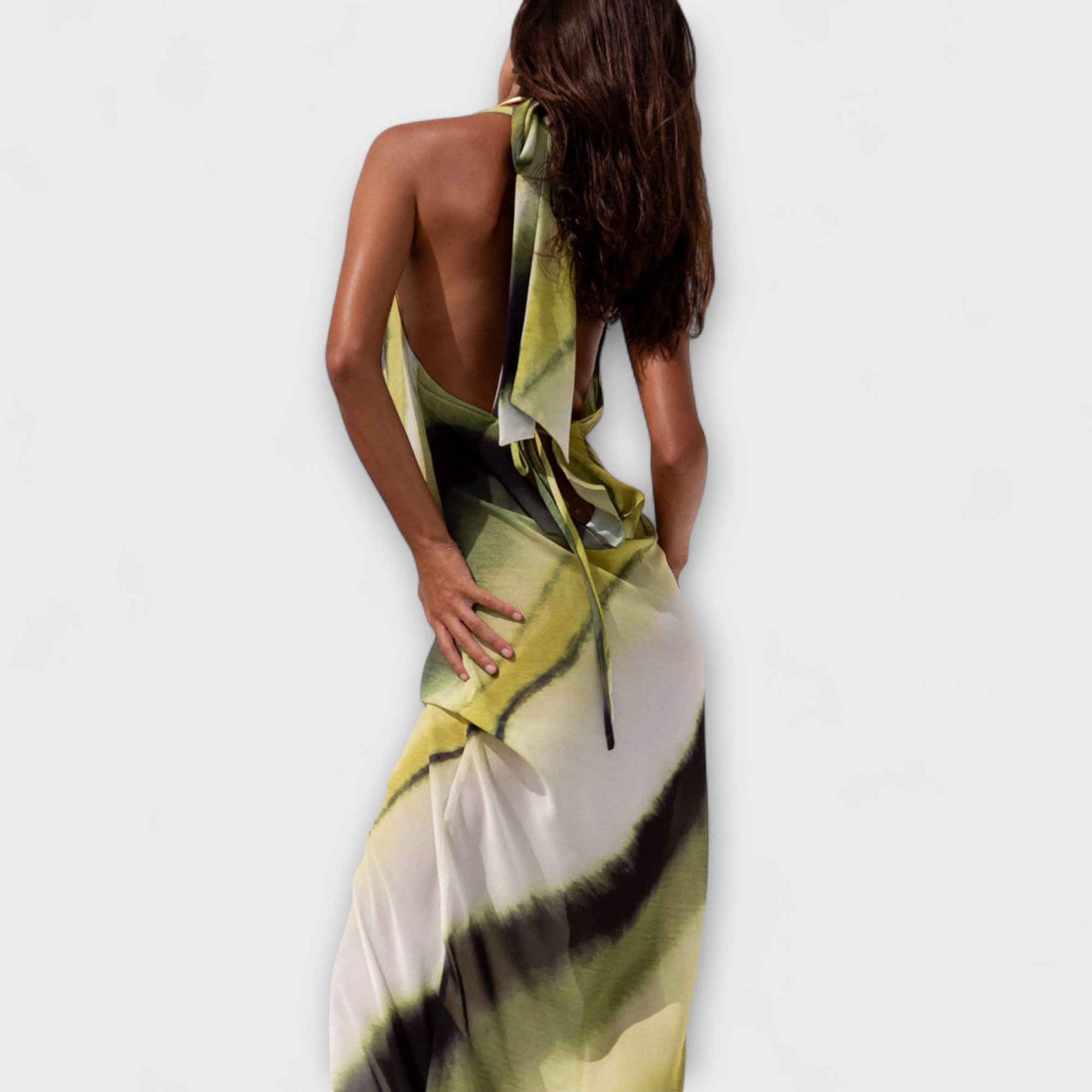 Klassieke tie-dye gradient maxi jurk