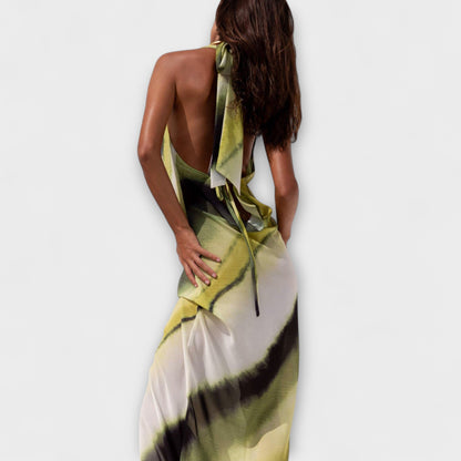 Klassieke tie-dye gradient maxi jurk