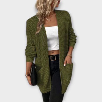 Nancy - Casual Brei Cardigan met Zakken