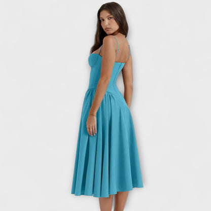 Rosalie - Verfijnde Mouwloze Kantjurk