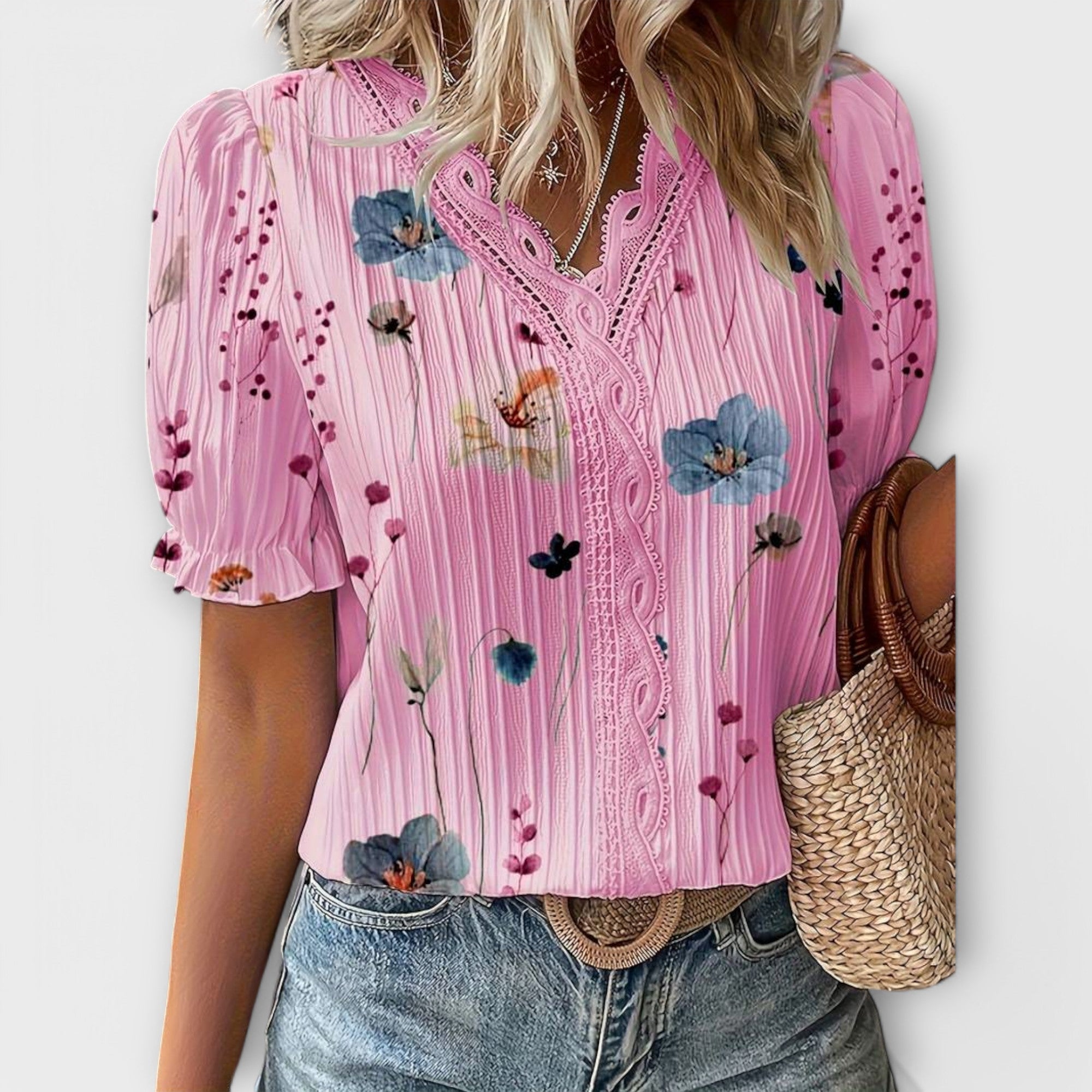 Emily - Mode Blouse met V-hals