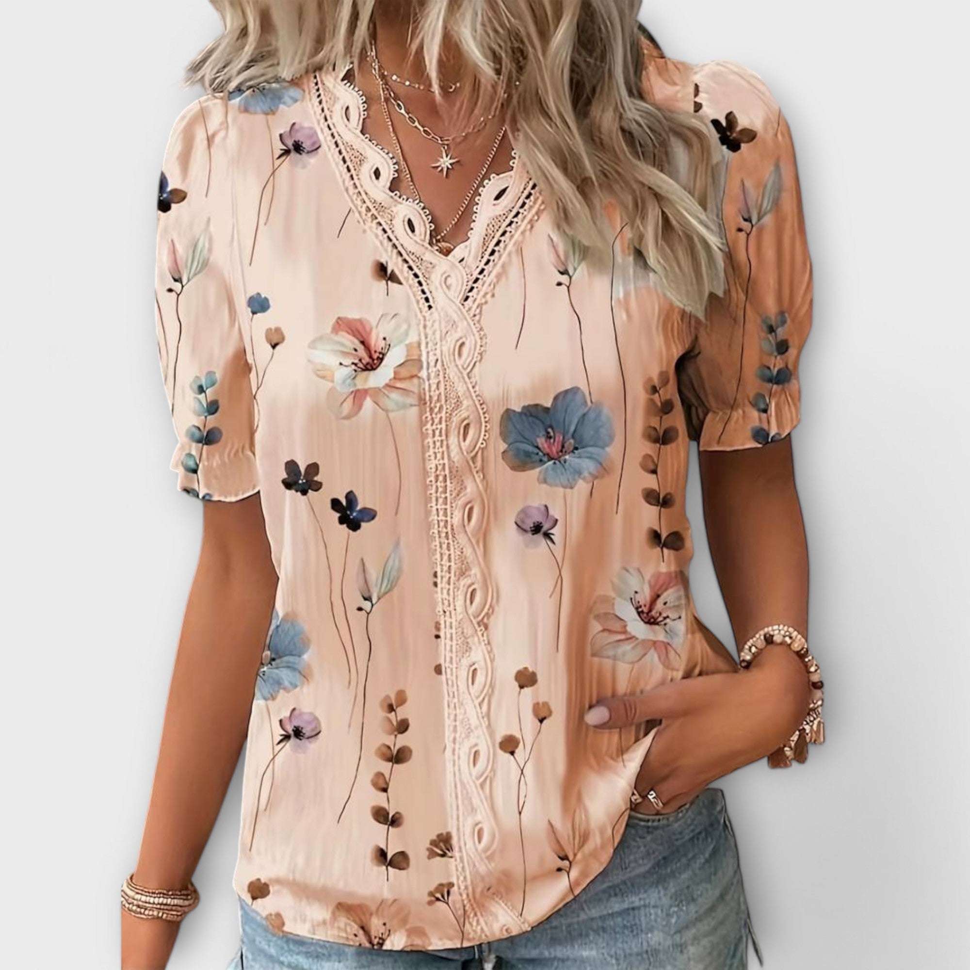Emily - Mode Blouse met V-hals