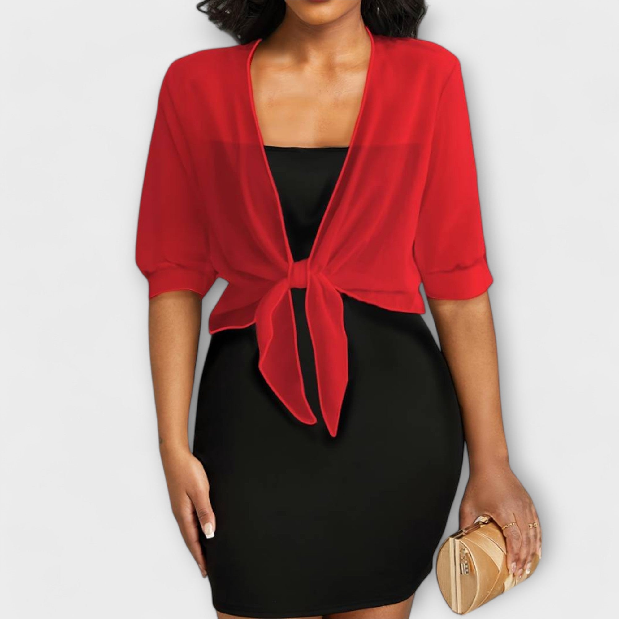 Olivia - Blouse met Open Voorkant