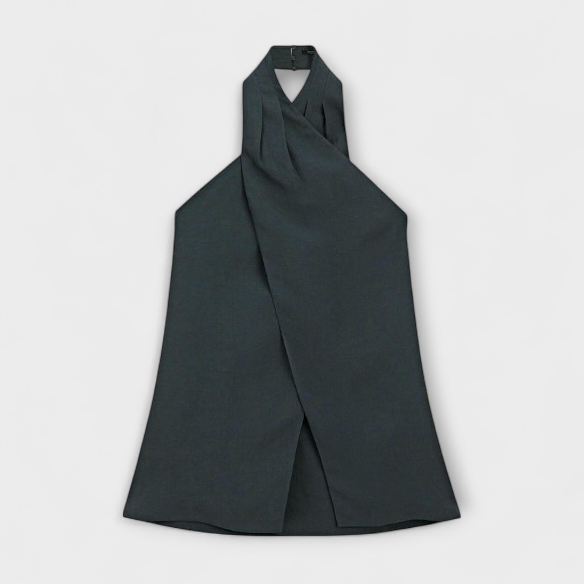 Leah - Blauwe Haltertop met Ruguitsnijding