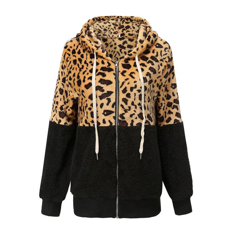 Lea - Fleece Hoodie met Luipaardontwerp