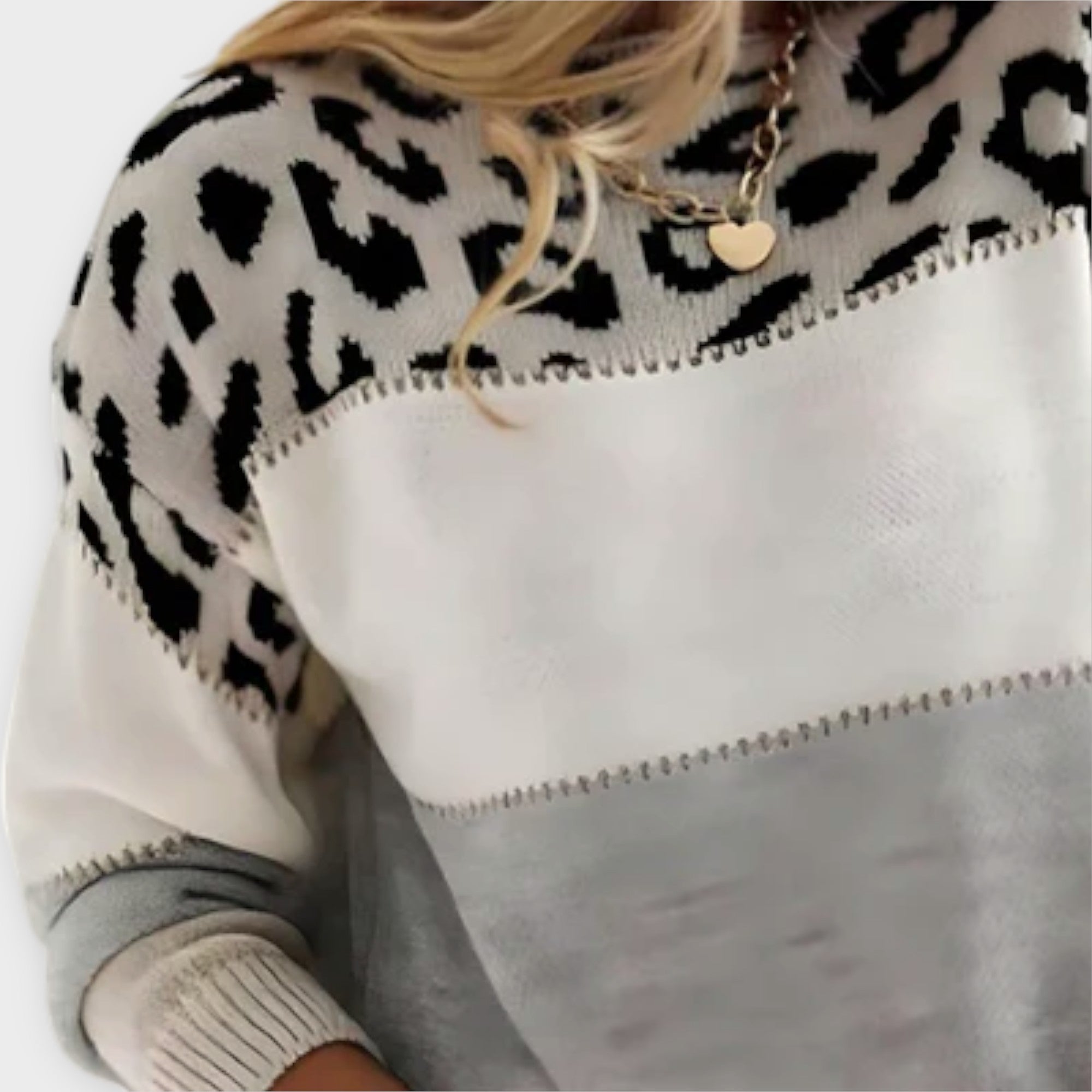 Cheyenne - Casual Sweater met Luipaardontwerp