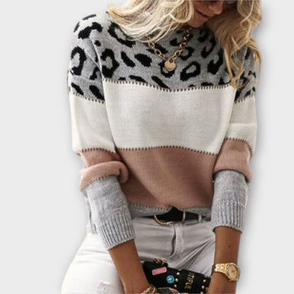 Cheyenne - Casual Sweater met Luipaardontwerp