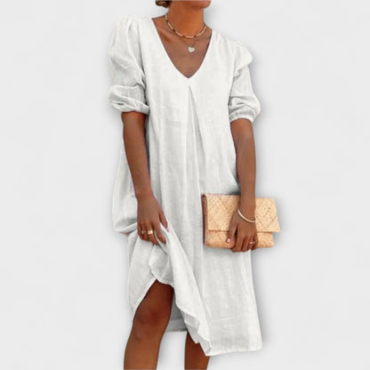 Fanny - Elegante zomerjurk met kantdetails