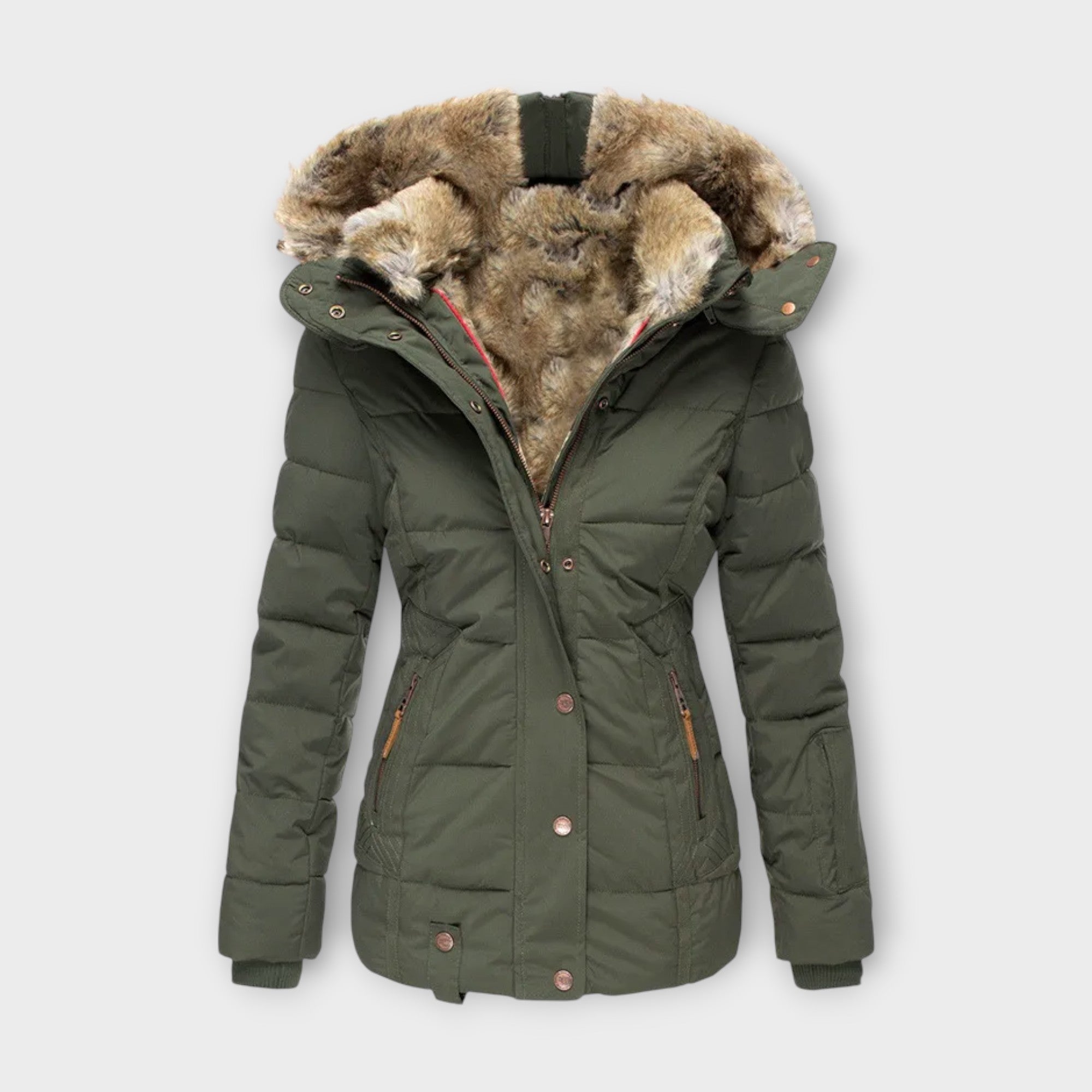 Emine - Gezellige Faux Fur Gevoerde Jas
