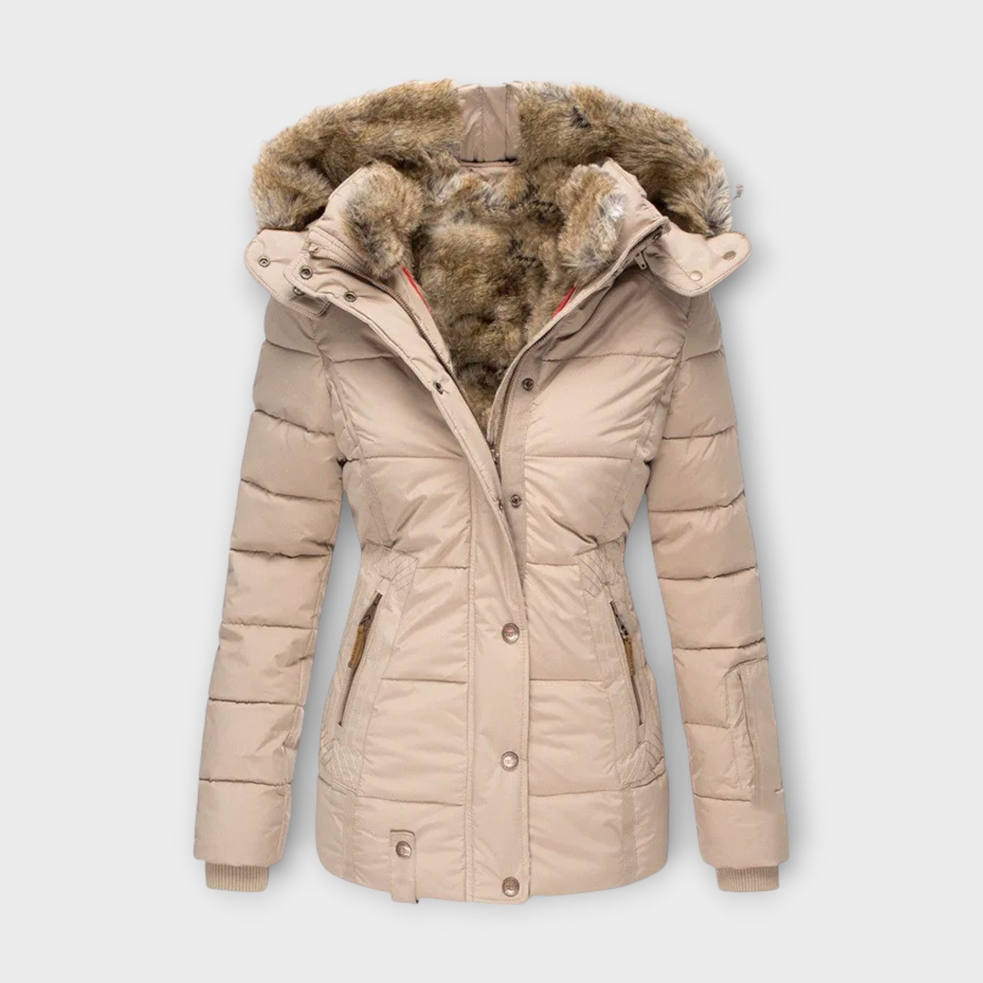Emine - Gezellige Faux Fur Gevoerde Jas