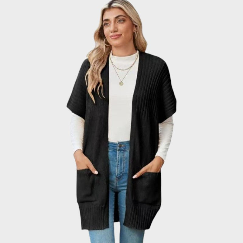 Isla – Lichtgewicht Open-Front Brei Cardigan