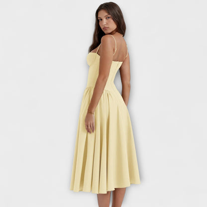 Rosalie - Verfijnde Mouwloze Kantjurk