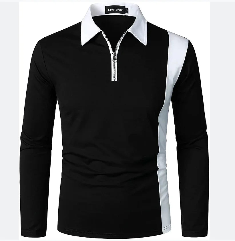 Heren Lange Mouwen Polo Shirt Padrony Verno