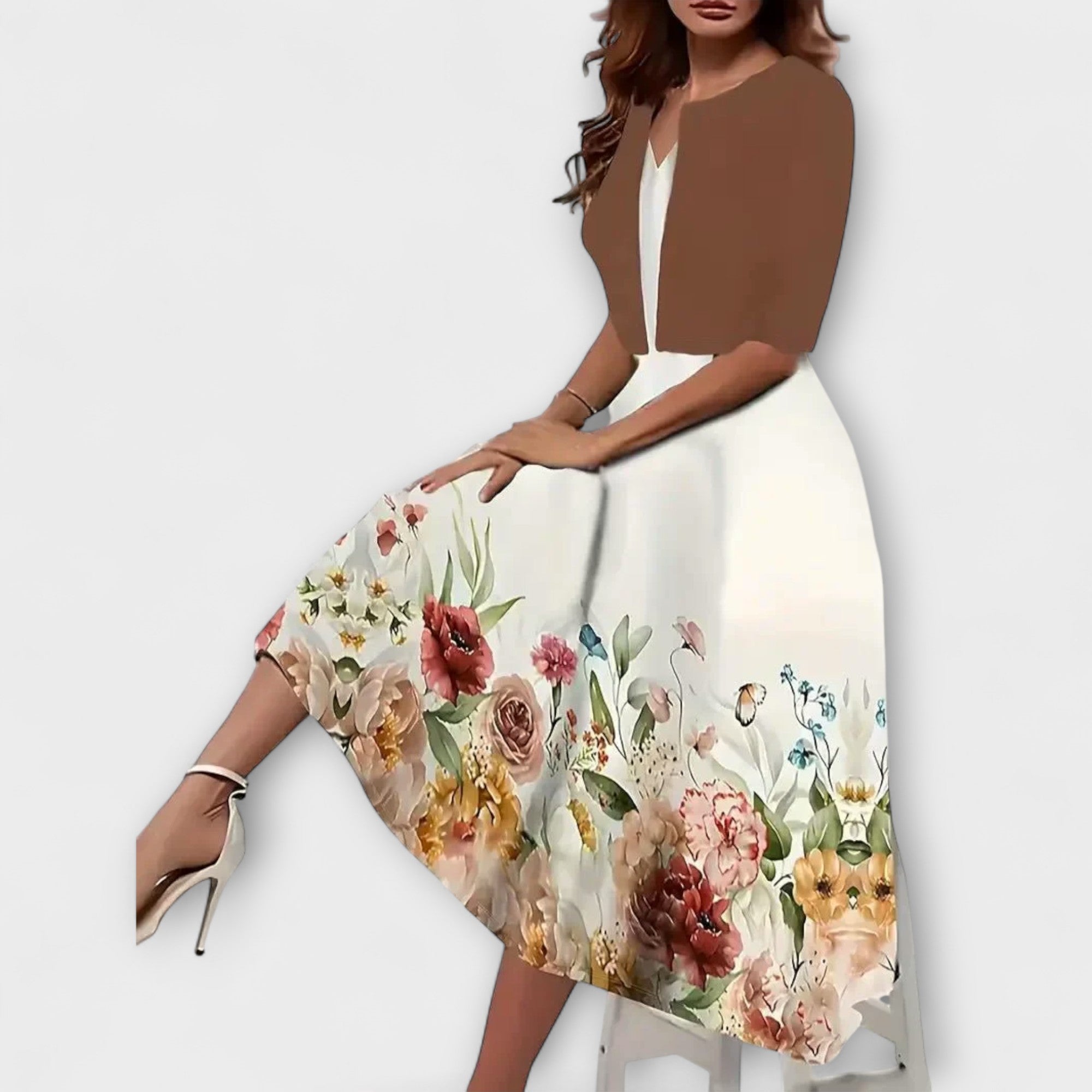 Dames Midi Jurk met Jasje