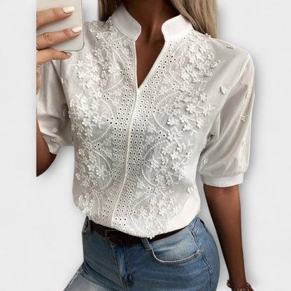 Élise - Mila Blouse met Exquise Borduursels