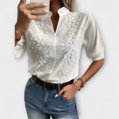 Élise - Mila Blouse met Exquise Borduursels