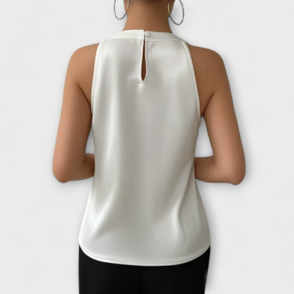 Skye - Chic Satijnen Blouse met Off-Shoulder Ontwerp