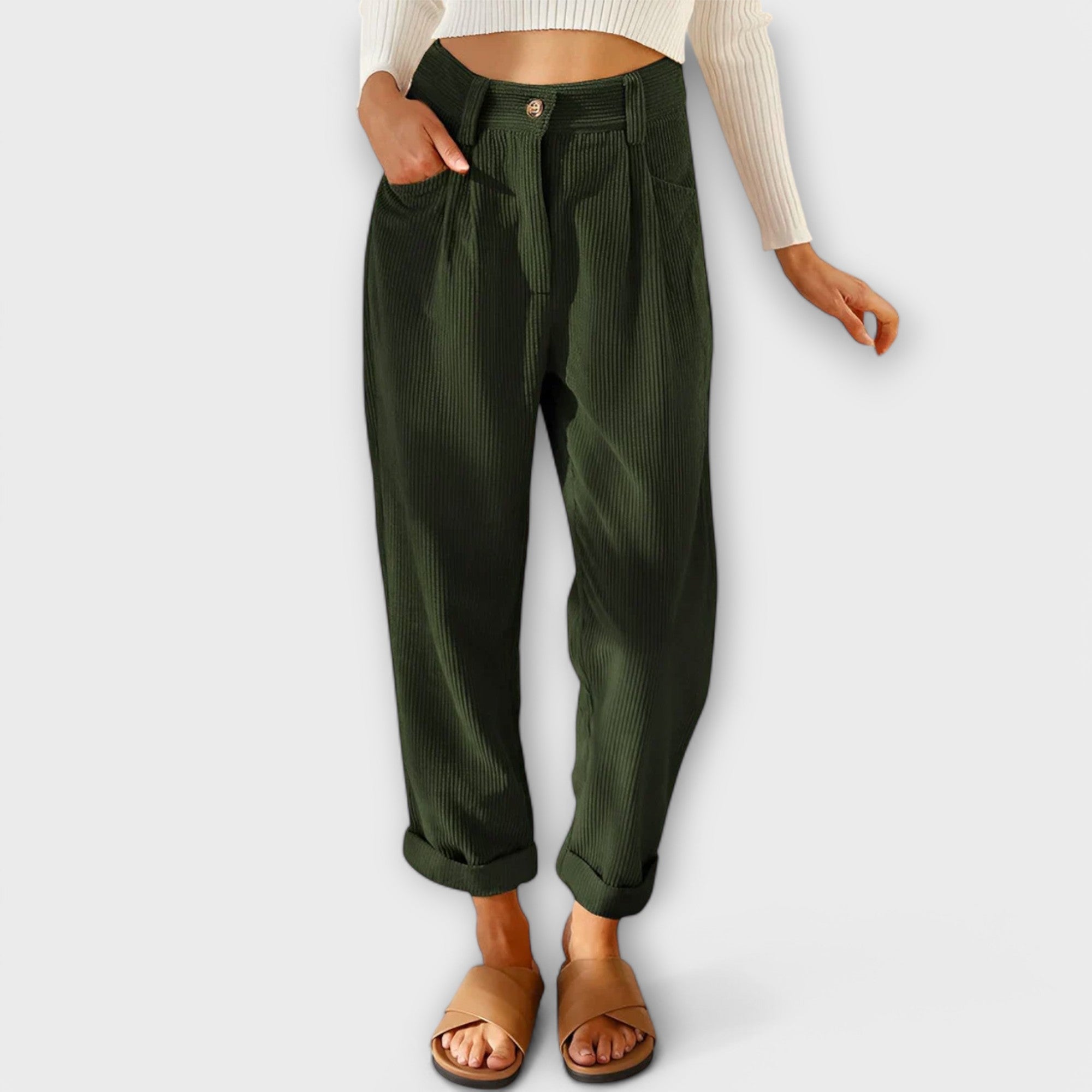 Jana - Moderne Corduroy Broek