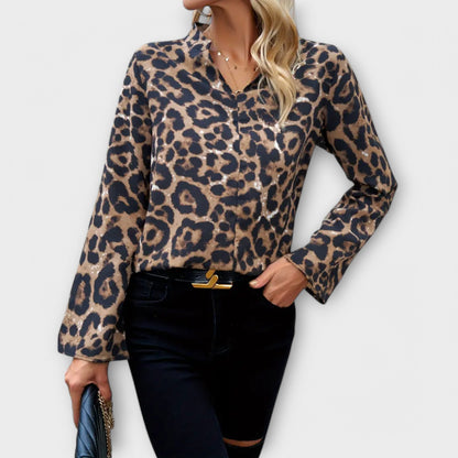 Casual Leo Blouse met Halslijn