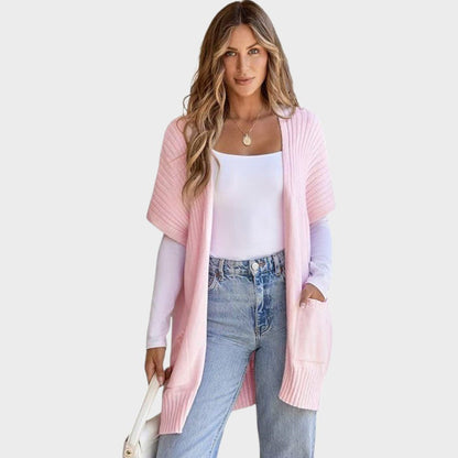 Isla – Lichtgewicht Open-Front Brei Cardigan