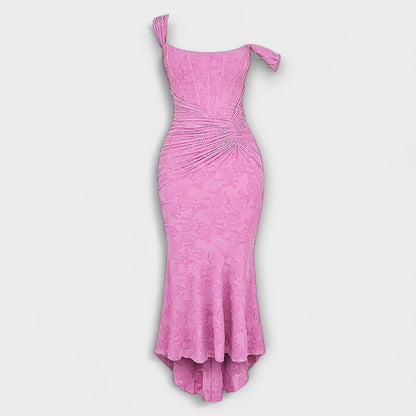 Renske - Lange jurk met een elegante en verfijnde corsage